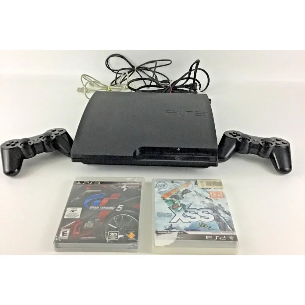 Playstation PS3 Slim Video Game System Console Bundle 160GB CECH-3001A Games Lot